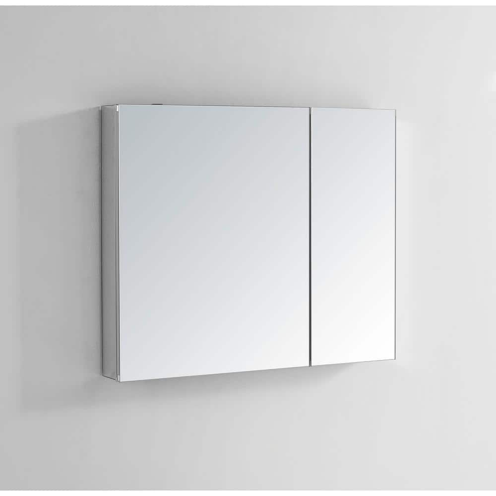 Aquadom Royale 36 in W x 30 in H Recessed or Surface Mount Medicine Cabinet with BiView Doors