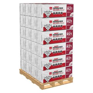 Owens Corning 15 in. x 47 in. R21 Thermafiber Fire and Sound Guard Plus Mineral Wool Insulation Batt (24-Bags) 1196589