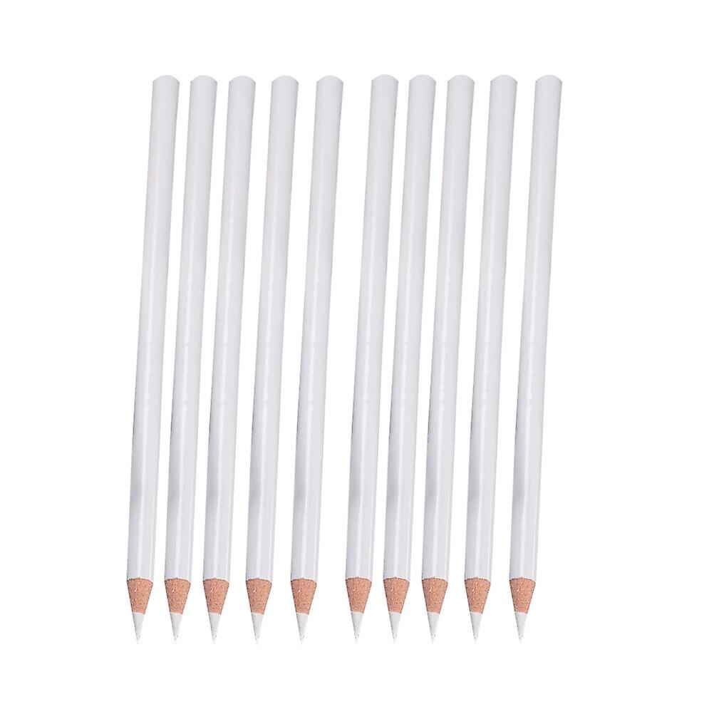 10pcs Wood Point Drill Pen Sticky Drill Pen Nail Tool Point Drill Pen Tool Convenience Easy Dotting Tools(white)