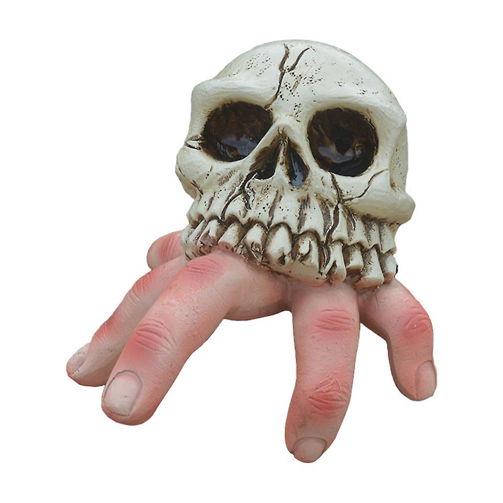 Horror Skull Finger Shell Figurine Sculpture Statue For Home Desktop Decoration Handicraft Bookshelf Ornaments