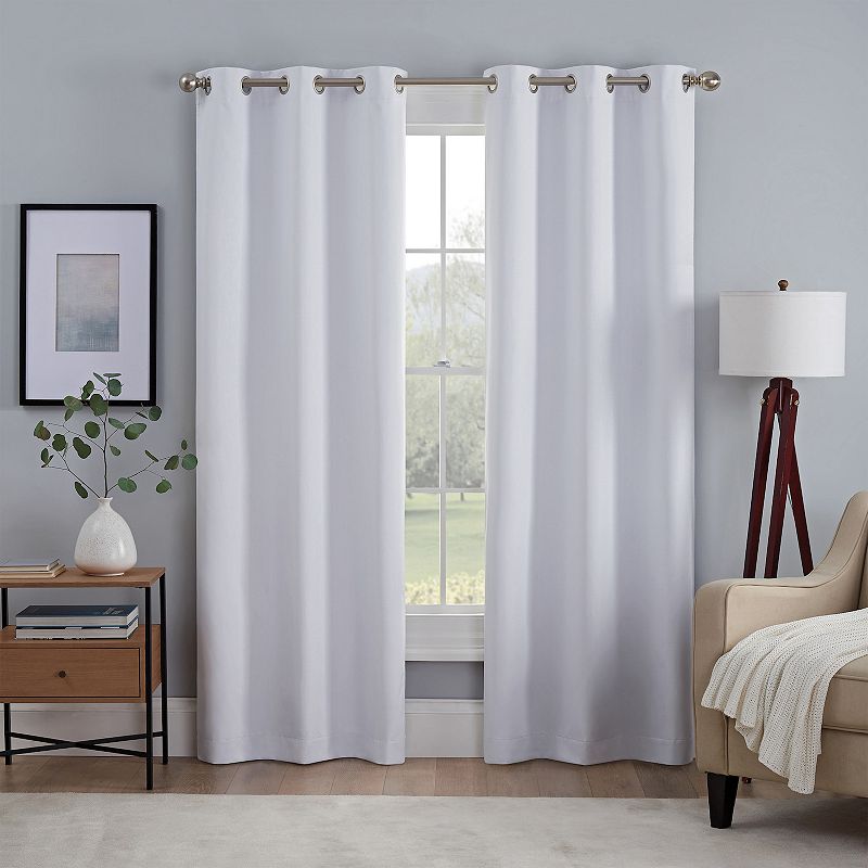 eclipse Khloe 100% Absolute Zero Blackout Solid Textured Thermaback Window Curtain Panel