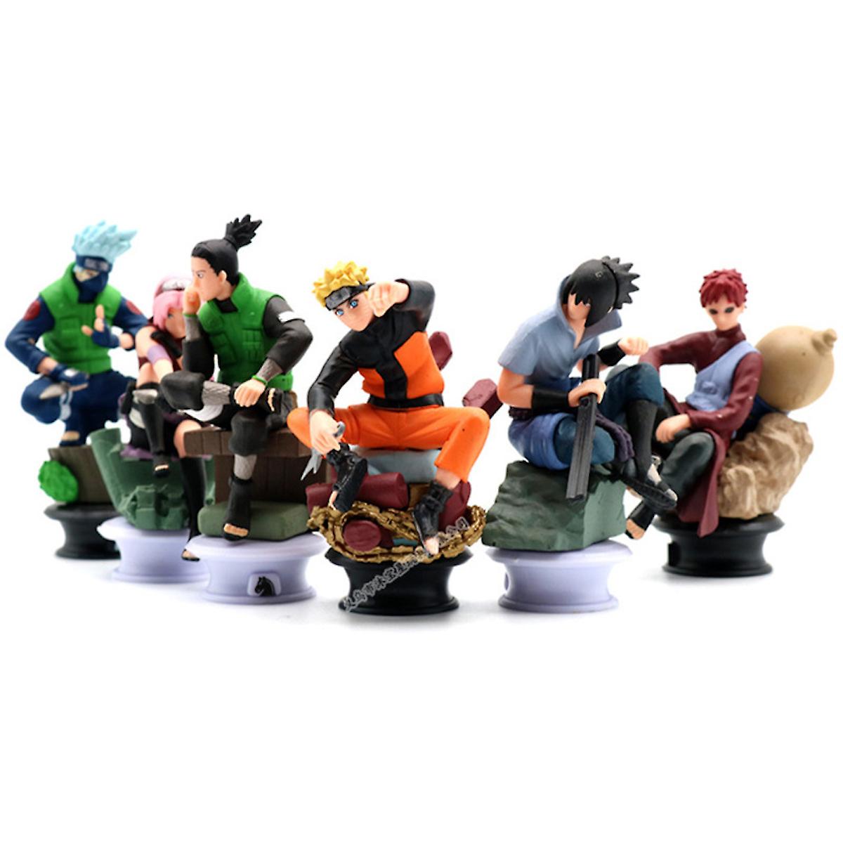 6pcs Chess Figure Naruto Action Figure Toy Model