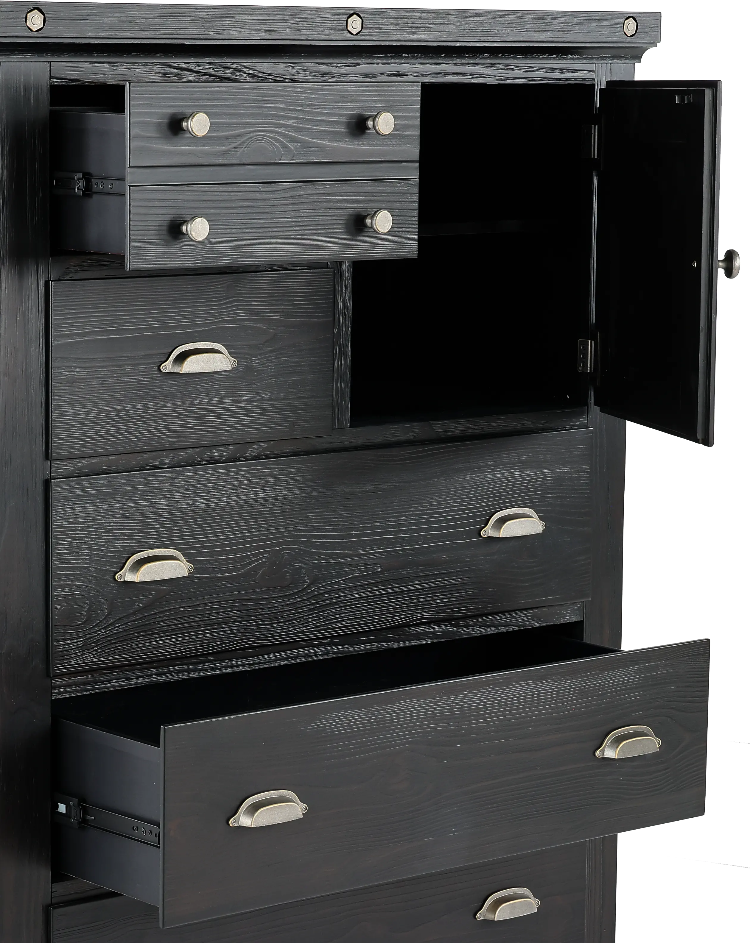 Sierra Obsidian Black Chest of Drawers