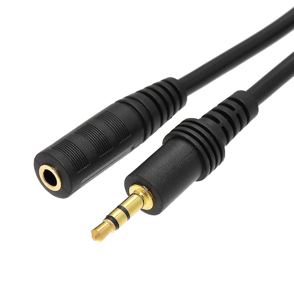 5 Meter Audio Extension Cable 3.5mm Jack Male To Female Aux Cable 3.5 Mm Audio Extender Cord For Computer Mobile Phones Amplifier Black Black 5m