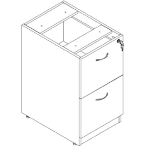 Lorell Essentials Hanging Fixed Pedestal - 2-Drawer (69605)