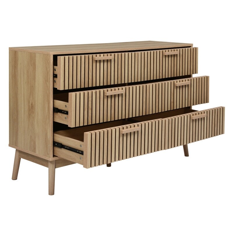 Storage Dresser  Storage Cabinet with Rubber Wood Legs