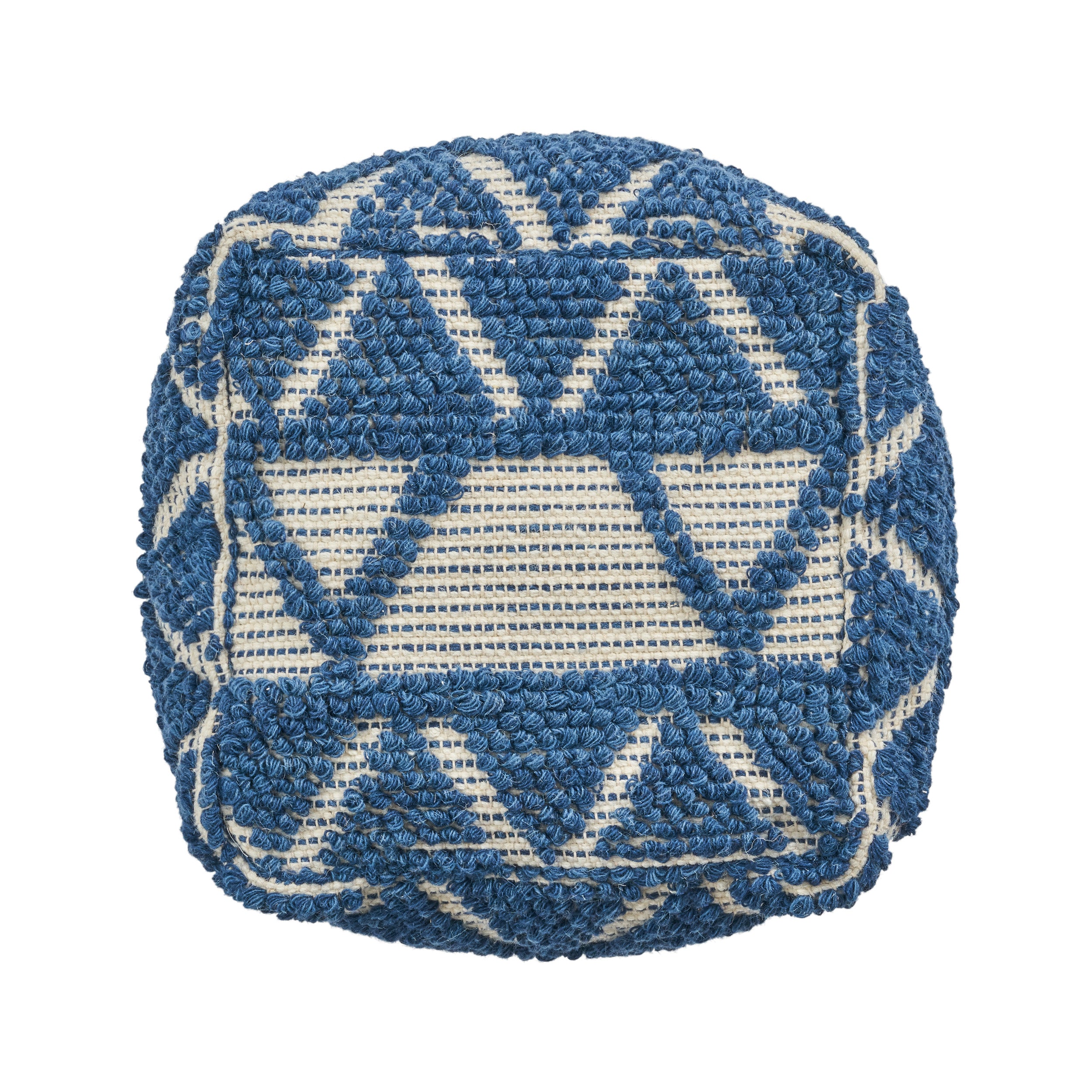 Ronin Boho Wool and Cotton Ottoman Pouf