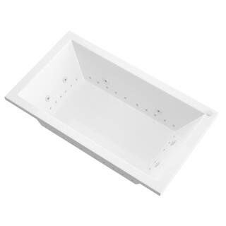 Universal Tubs Sapphire 6 ft. Rectangular Drop-in Whirlpool and Air Bath Tub in White HD4272VNCDL