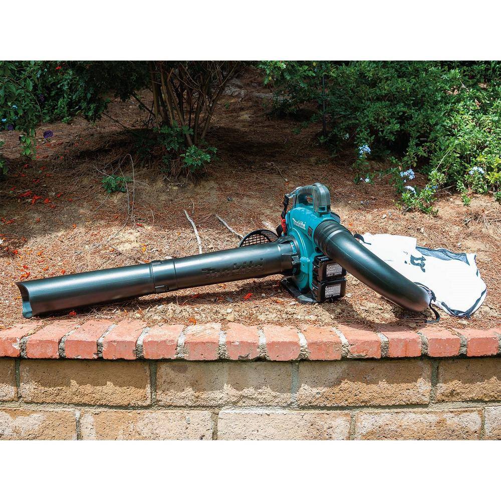 Makita 120 MPH 473 CFM 18V X2 (36V) LXT Lithium-Ion Brushless Cordless Leaf Blower Kit with Vacuum Attachment Kit (5.0 Ah) XBU04PTV