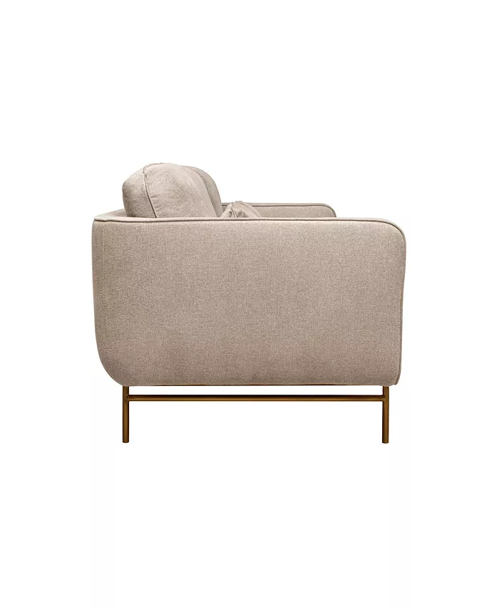 Armen Living Lilou 77 Polyester Nylon with Metal Legs Sofa