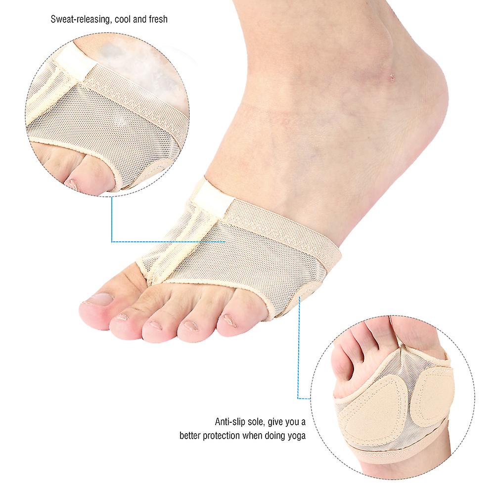 1 Pair Foot Thong Toe Paw Pad Ballet Dance Forefoot Half Protective Shoes (s)