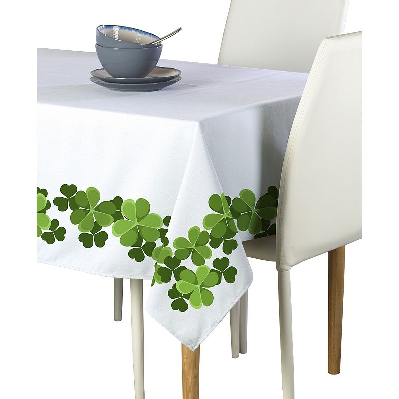 Square Tablecloth， 100% Polyester， 70x70， Clover Garland