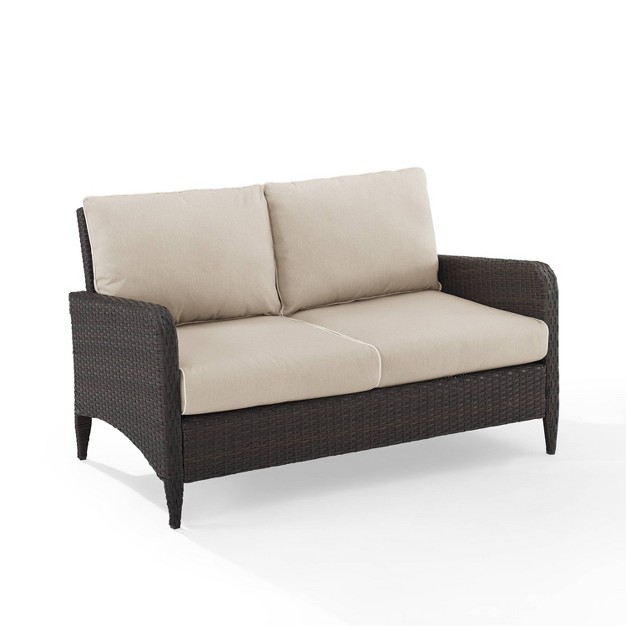 Crosley Kiawah Wicker Outdoor Patio Loveseat