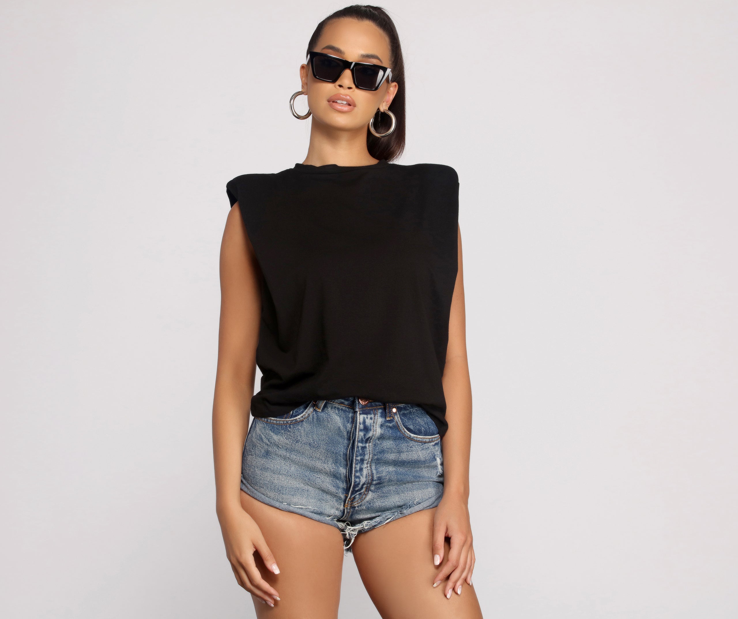 Essential Crew Neck Basic Muscle Tee