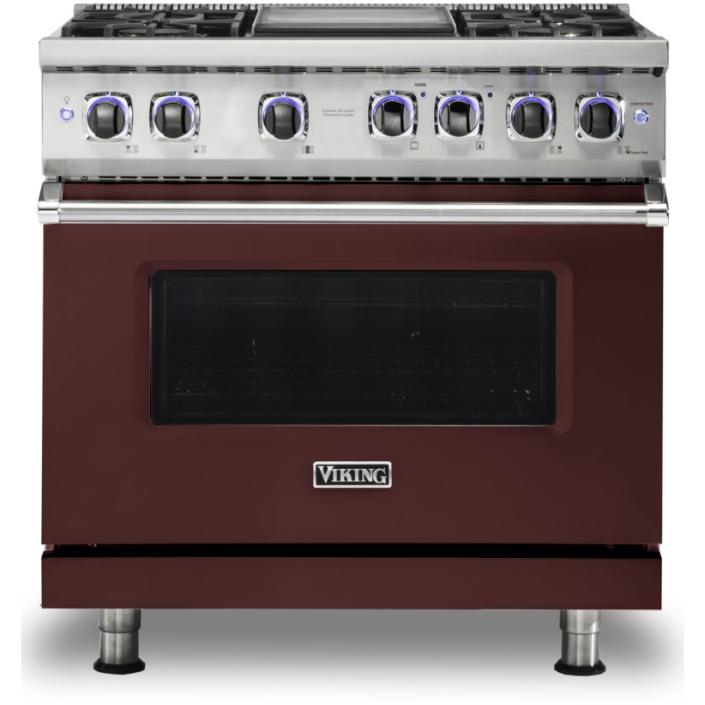 Viking 36-inch Freestanding Gas Range with Elevation Burners VGR7362-4GKALP