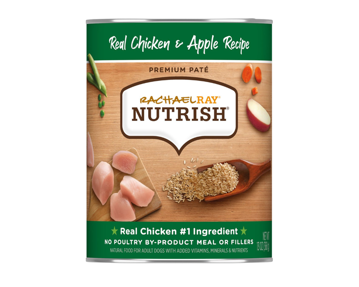 Rachael Ray Nutrish Real Chicken  Apple Recipe， Wet Dog Food， 13 oz. Can