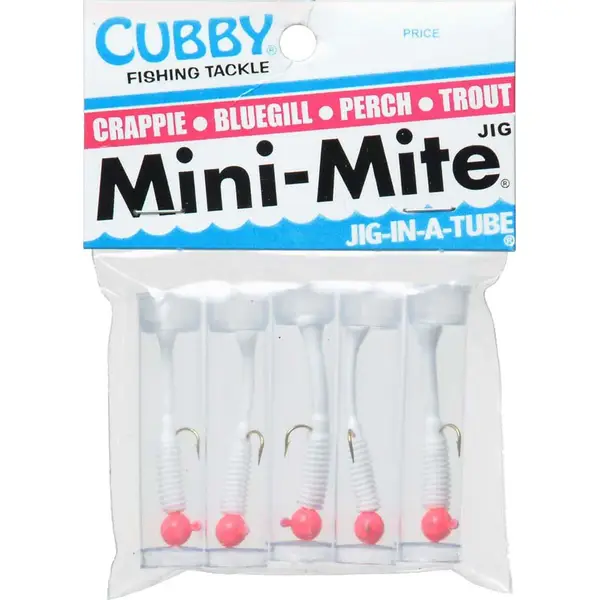 Cubby Pink and White Mini-Mite Fishing Lure