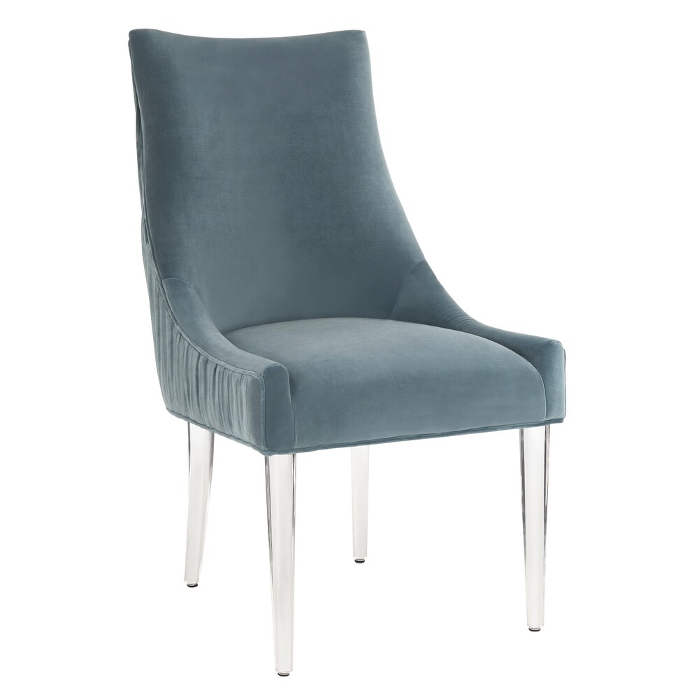 SAFAVIEH Couture De Luca Acrylic Leg Side Chair   Seafoam   22\