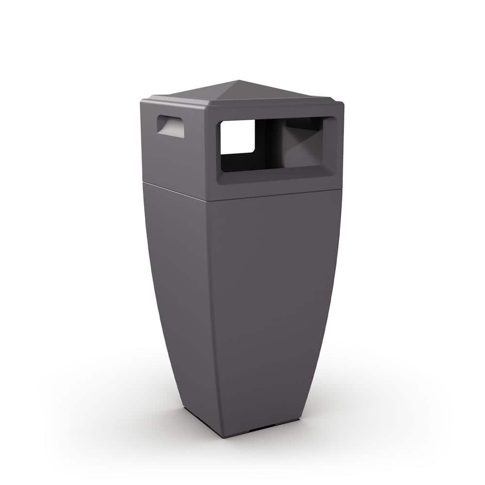 Mayne 24 Gal. Kobi Waste Bin Graphite Grey Commercial Trash Can 8841-GRG