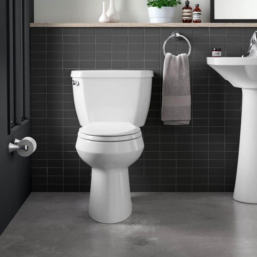 KOHLER Highline Classic 2piece 16 GPF Single Flush Elongated Toilet in White Seat Not Included