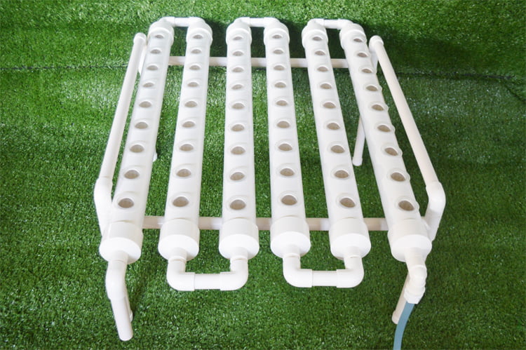 INTBUYING Hydroponic 54 Plant Site Grow Kit Garden Vegetable Planting System Horizontal 6 Pipe with Deep Well Pump