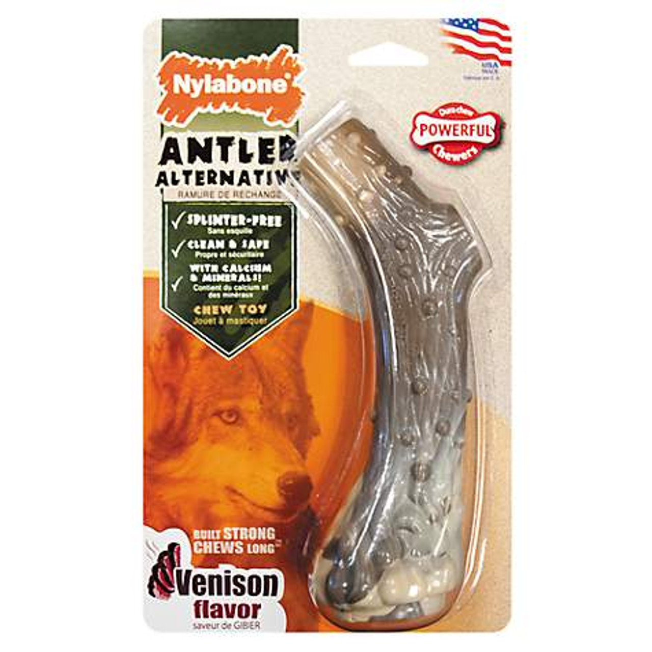 Nylabone DuraChew Venison Flavored Antler Dog Chew toy