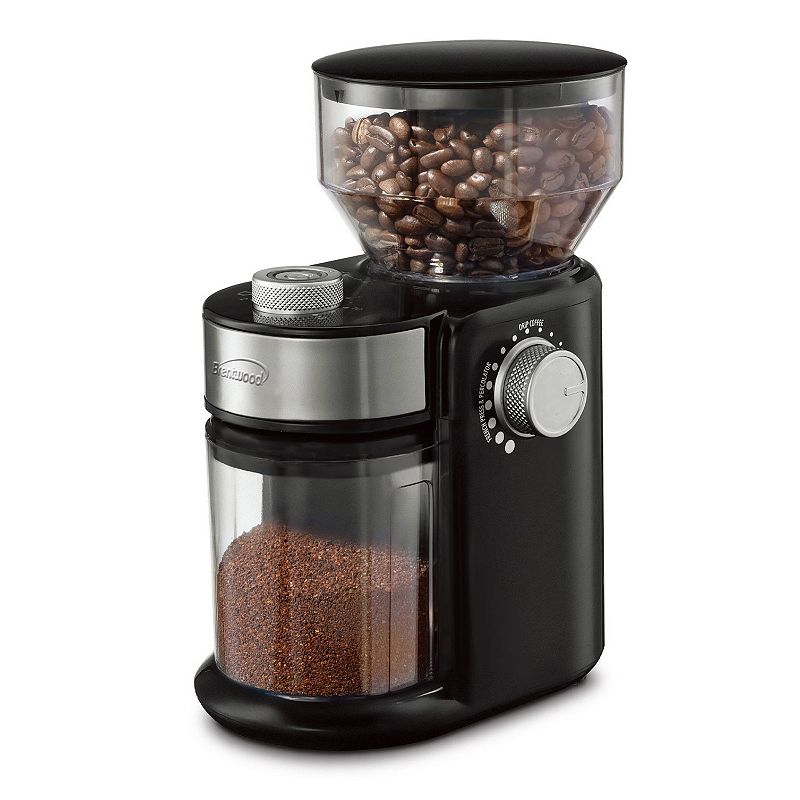 Brentwood 9 Ounce Automatic Burr Coffee Bean Blender Grinder Mill Machine， Black