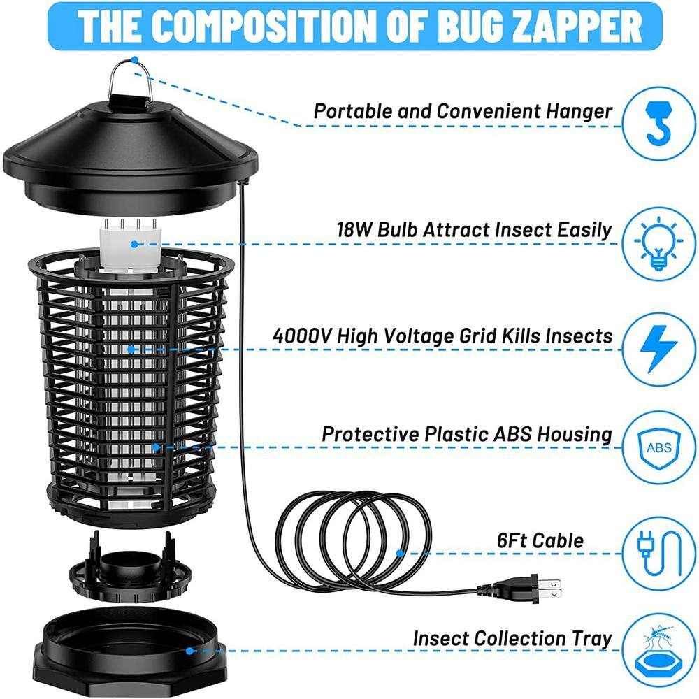 Cubilan Bug Zapper Outdoor Indoor Electronic Mosquito Killer Lantern Waterproof Fly Trap Insect Killer Repellent B09SB2TWC8