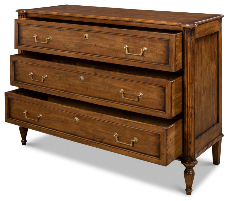 Ciborium Chest Of 3 Drawers Fruitwood   Traditional   Accent Chests And Cabinets   by Sideboards and Things  Houzz