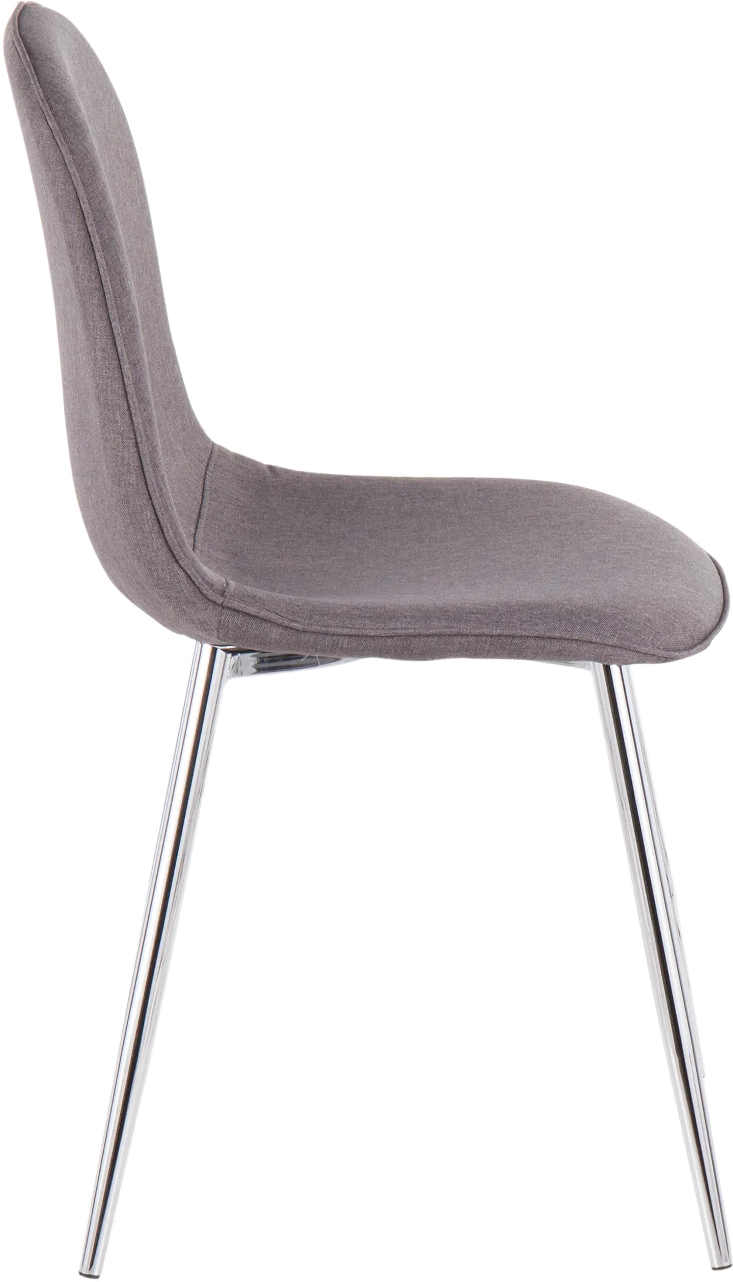 Contemporary Gray and Chrome Dining Room Chair (Set of 2) - Pebble