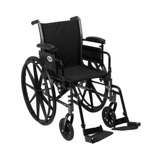 Drive Medical Cruiser III Light Weight Wheelchair with Removable Flip Back Desk Arms and Swing-Away Footrest k316dda-sf