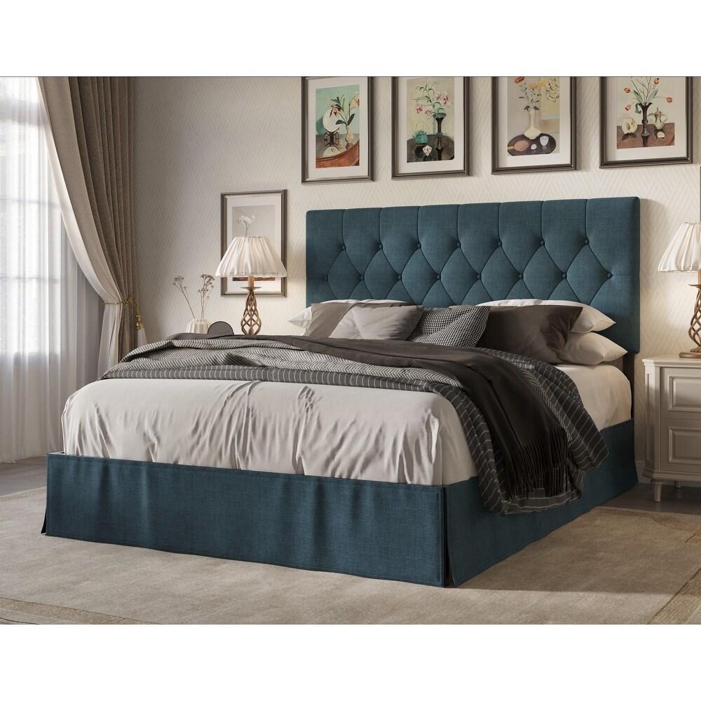 Zachary Tufted Upholstered Platform Bed