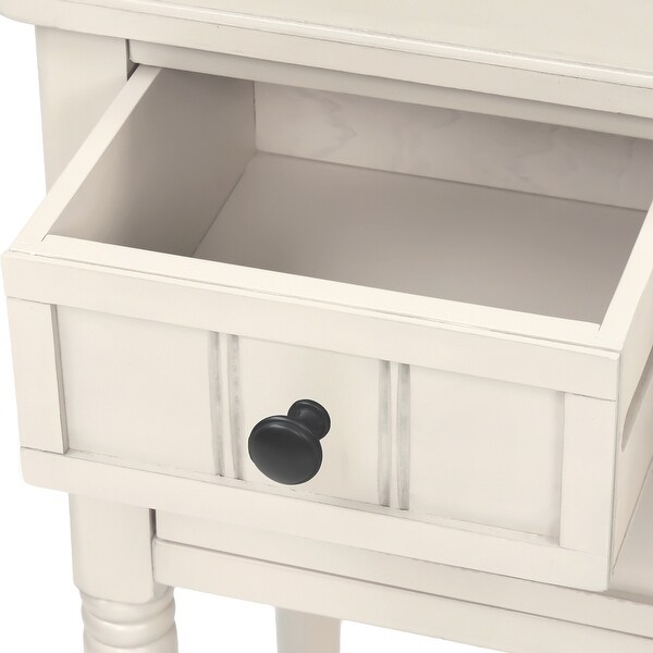 Console Table with Three Storage Drawers and Bottom Shelf for Living Room