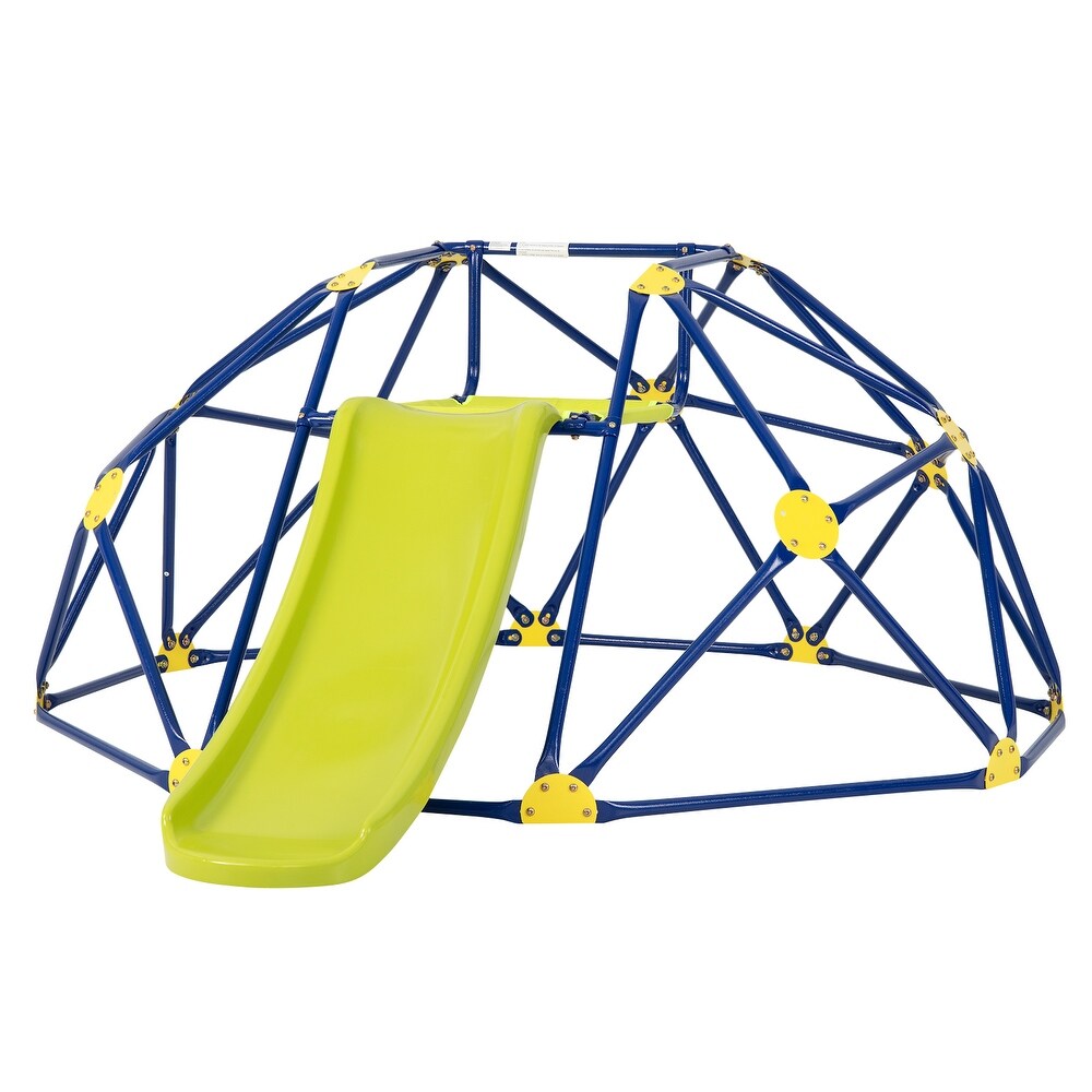 Kids Climbing Dome with Slide and Fabric Cushion for Garden Yard   96\