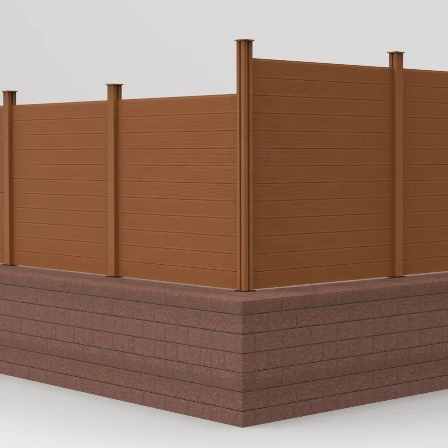 Factor direct supply Anti fader Wood Plastic Composite Fence WPC garden fence panels outdoor XF D207