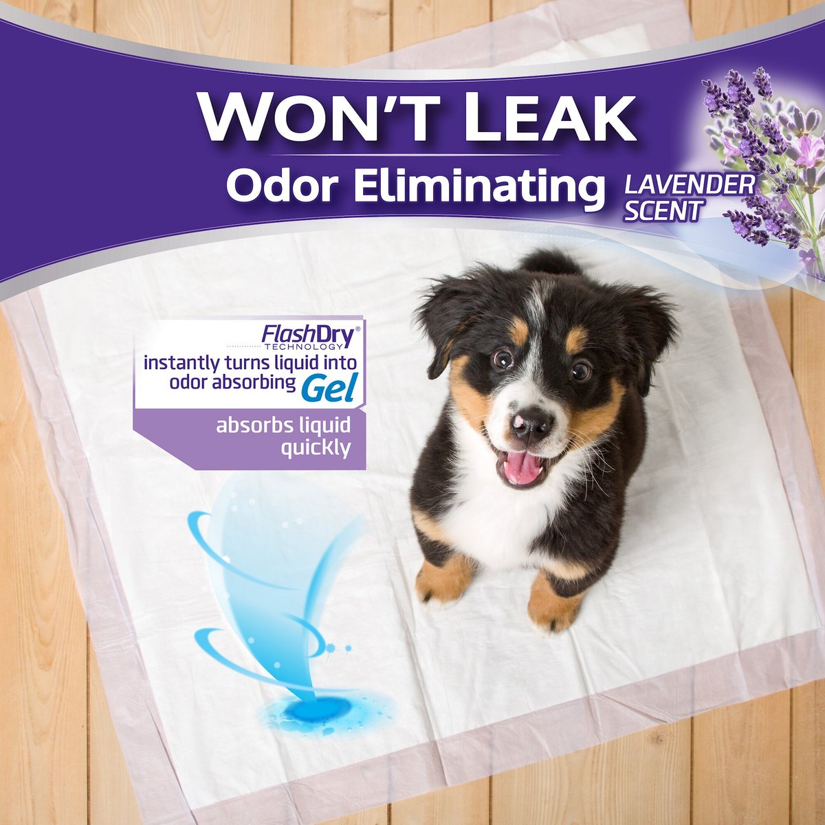 Hartz Home Protection Odor Eliminating Dog Pee Pads， 21 x 21-in， Lavender Scented