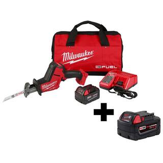 MW M18 FUEL 18V Lithium-Ion Brushless Cordless HACKZALL Reciprocating Saw Kit W M18 5.0Ah Battery 2719-21-48-11-1850