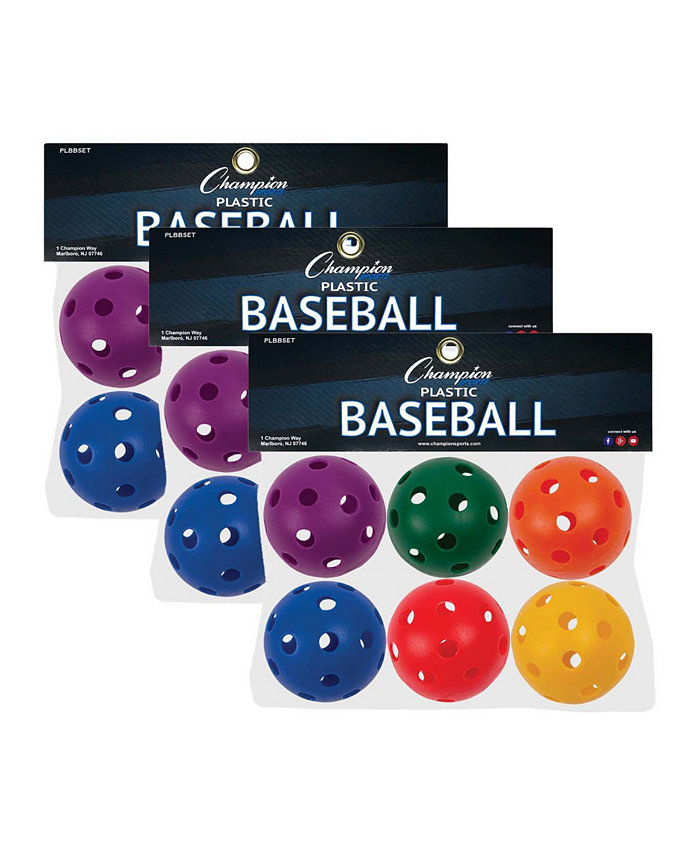 Champion Sports Plastic Baseballs  Set of 18