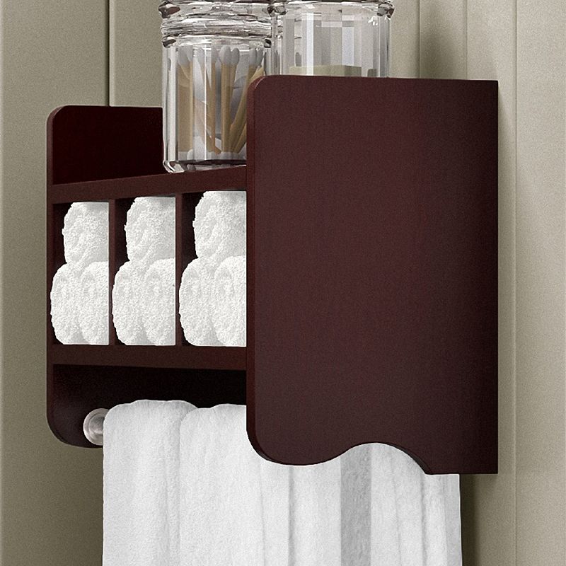 Bolton Bathroom Storage Cubby and Towel Bar Wall Shelf