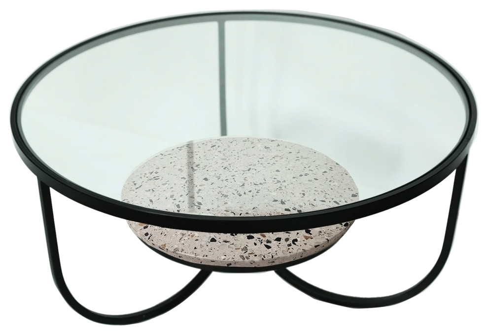 Marisol 33 Terrazzo Coffee Table   Contemporary   Coffee Tables   by Crestview Collection  Houzz