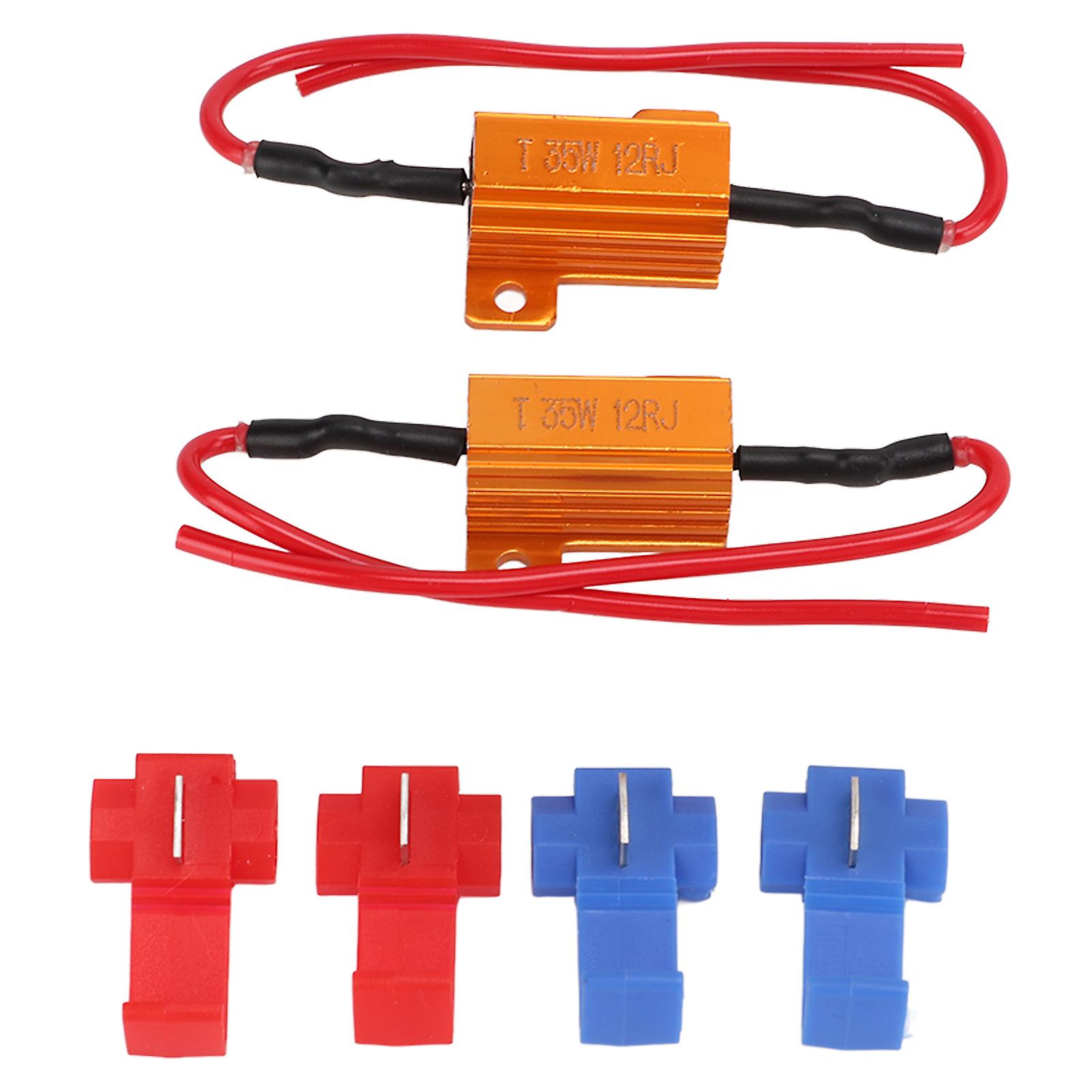 2 Sets Load Resistor 35w 12ohm Error Free Accessory Replacement Kit For Led Turn Signals Fog Lights