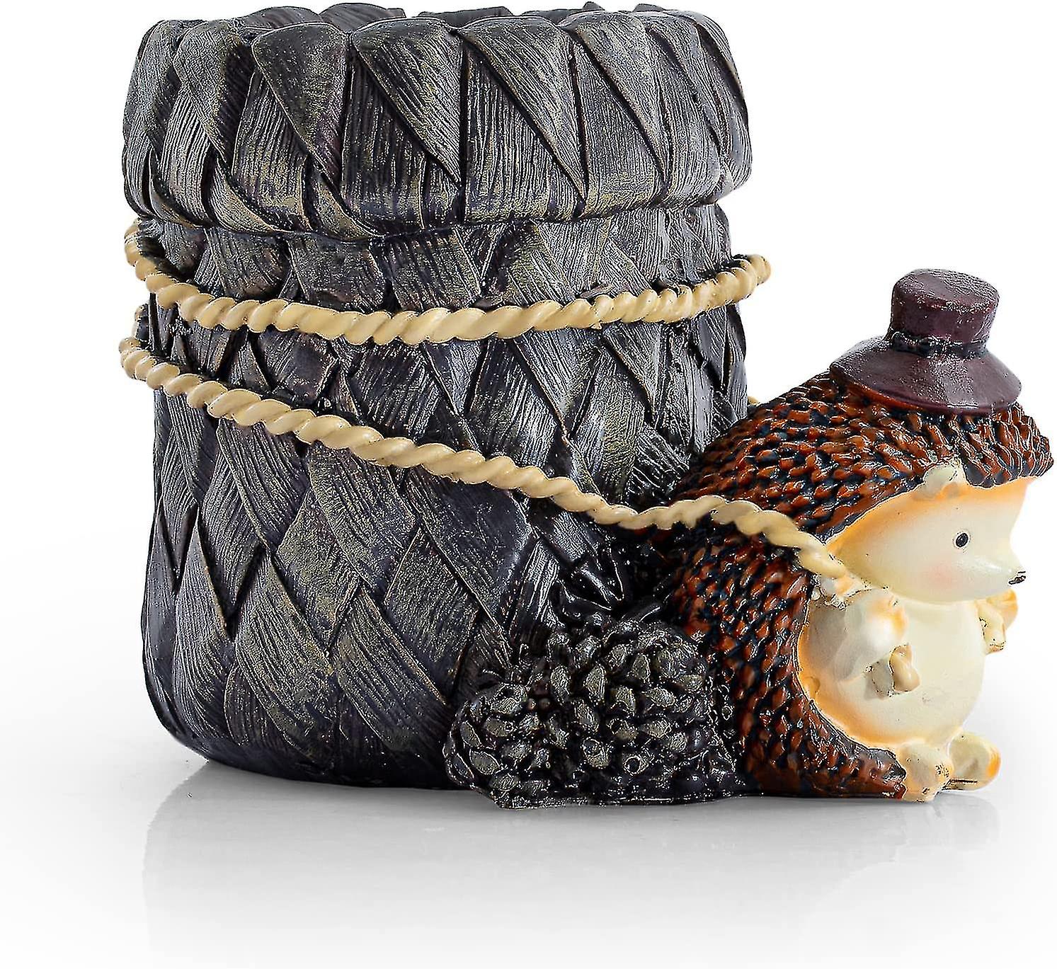 Statue Ornament Hedgehog Pen Holder Learning Ornament Desk Office