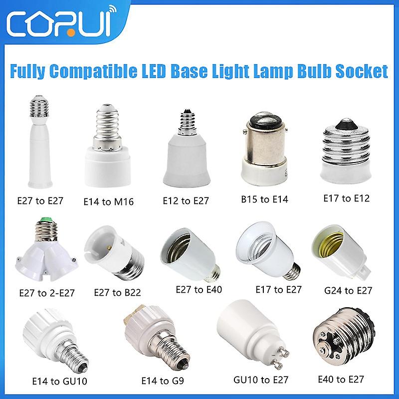 Corui Screw E27 Led Base Light Lamp Bulb Socket E27 To 2-e27 Splitter Adapter Lamp Holder E27