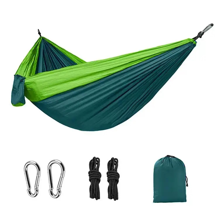 Integrated storage nylon silk hammock use for camping hiking