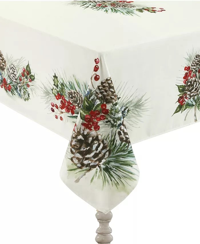 Laural Home Winter Garland Tablecloth - 70x 144