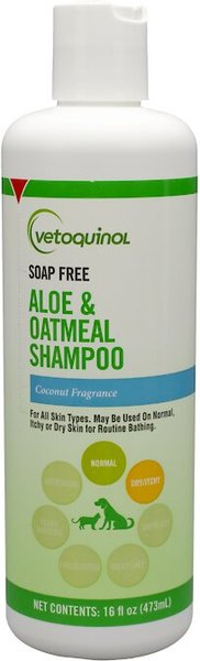 Vetoquinol Itchy Dry Skin Aloe and Oatmeal Soap-Free Dog and Cat Shampoo