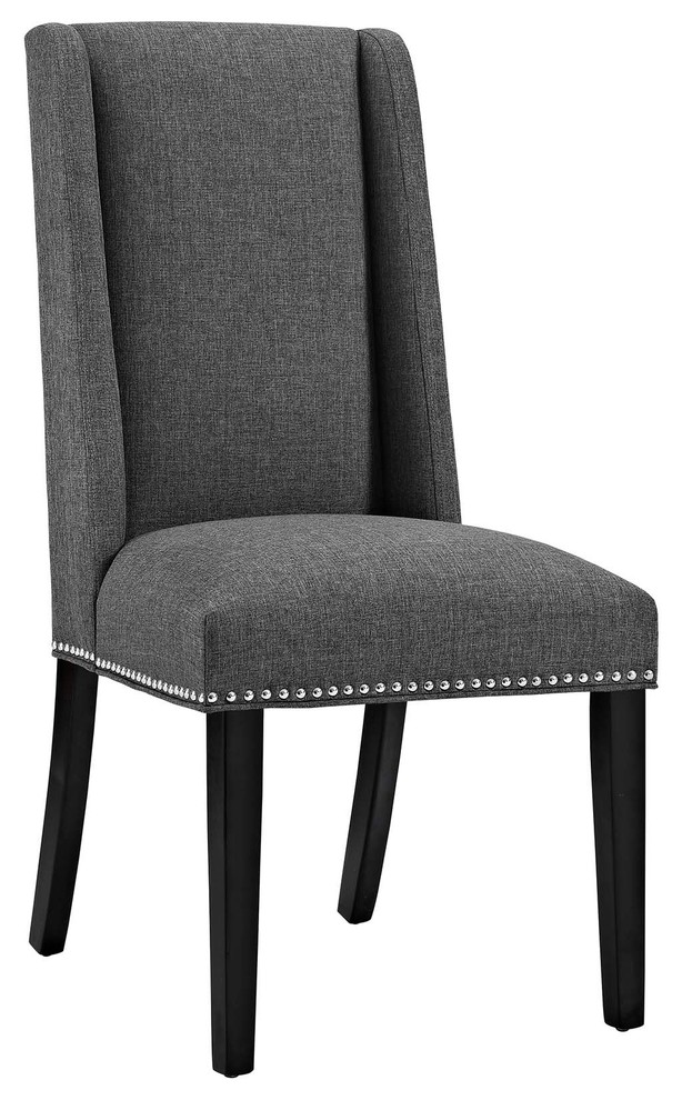 Baron Dining Chair Fabric Set of 4  Gray   Transitional   Dining Chairs   by Homesquare  Houzz