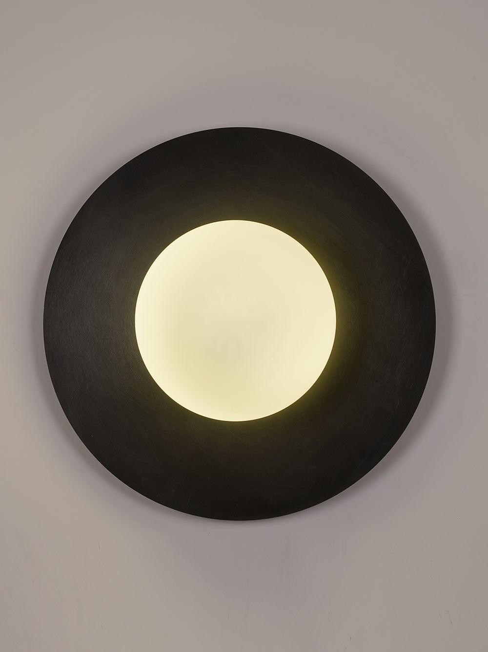 Round Glass Art Wall Lamp