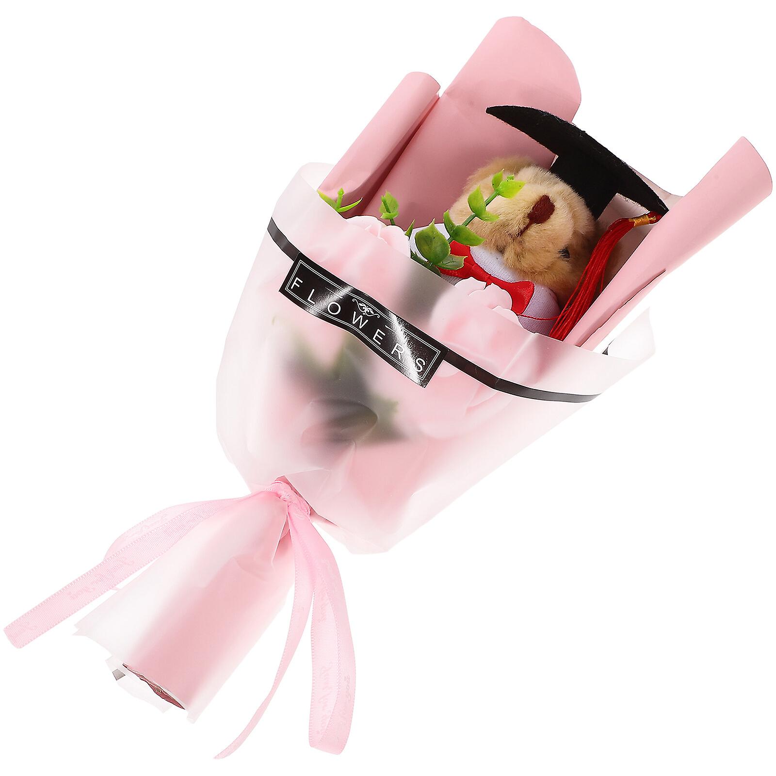 Graduation Artificial Flower Bouquet Graduation Plush Bear Bouquet Bear Flower Bouquet Doll Bouquet