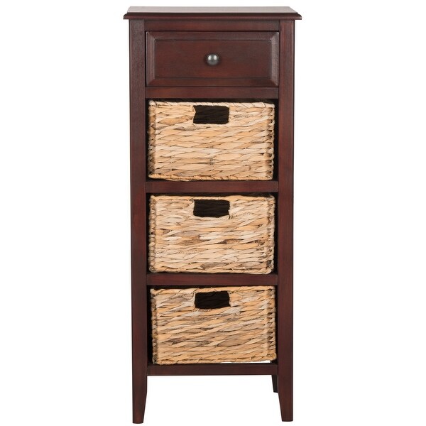 SAFAVIEH Michaela Cherry 4-Drawer Storage Side Table - 15